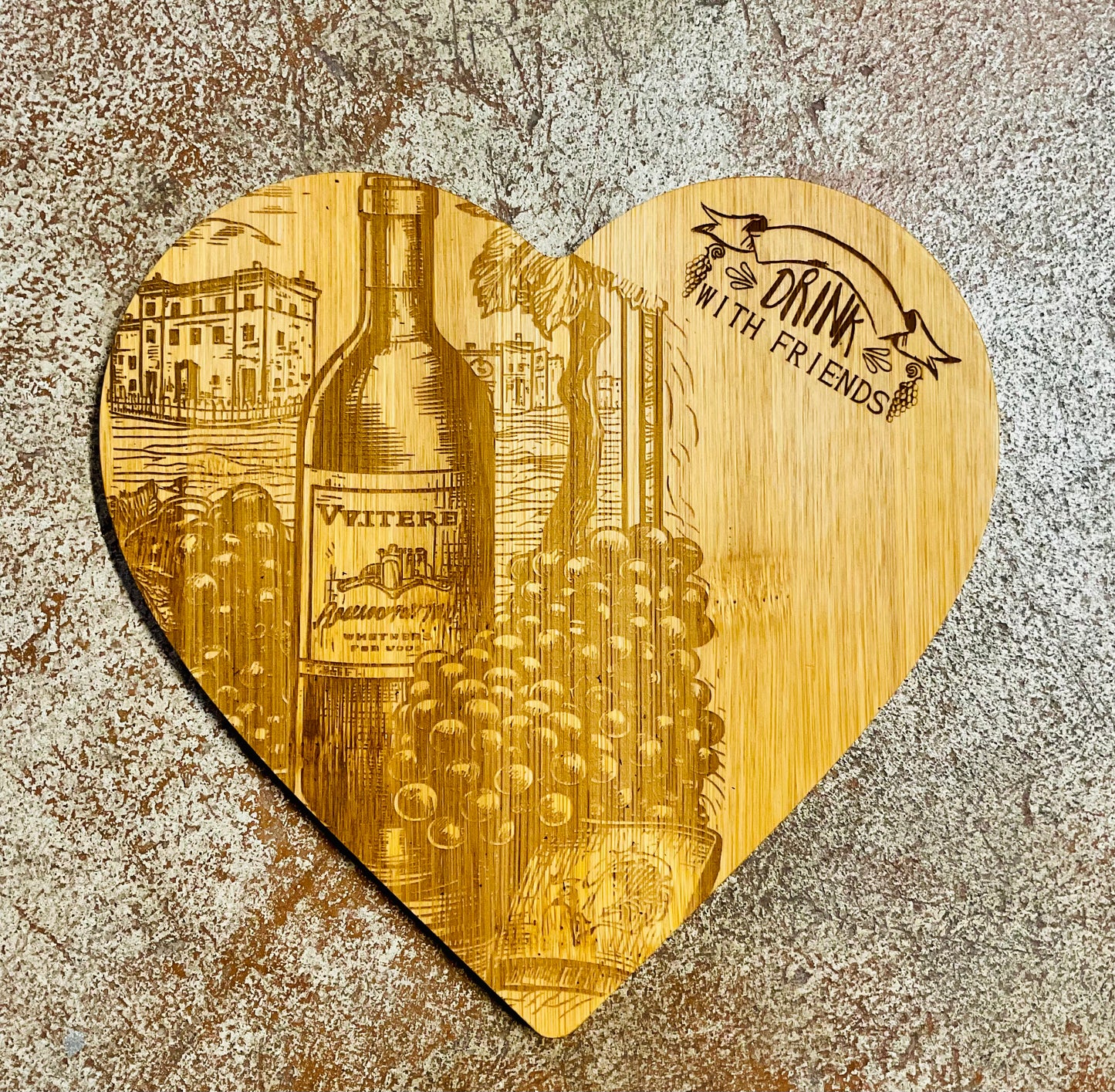 Heart Charcuterie Board-8"