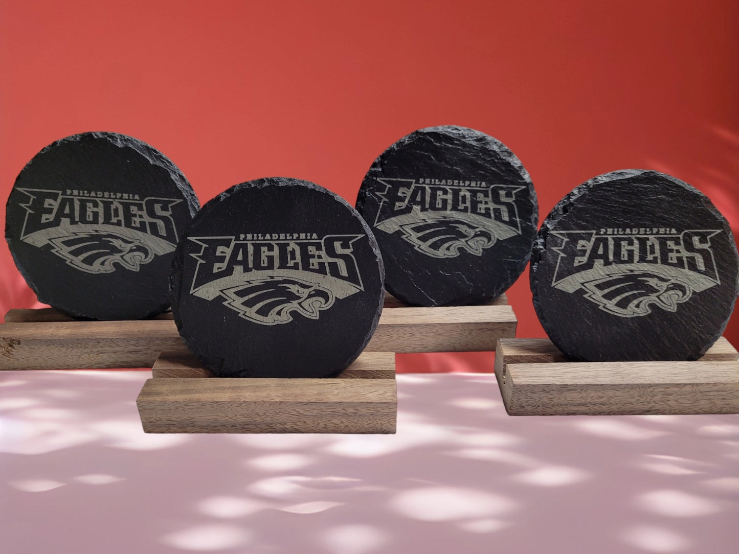 EAGLES Slate Coasters (Set of Four) Round
