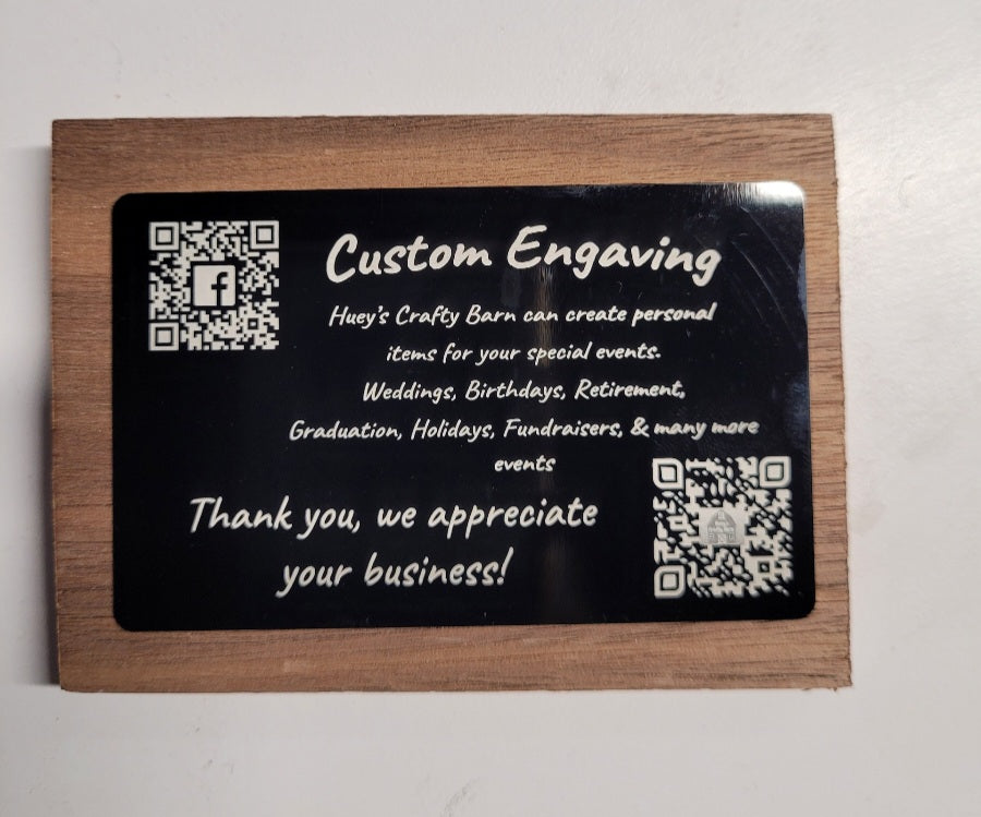 Metal Business Card Sample (one)