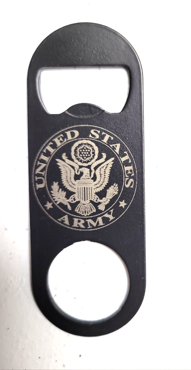 Bottle Opener Keychain-Army logo on front