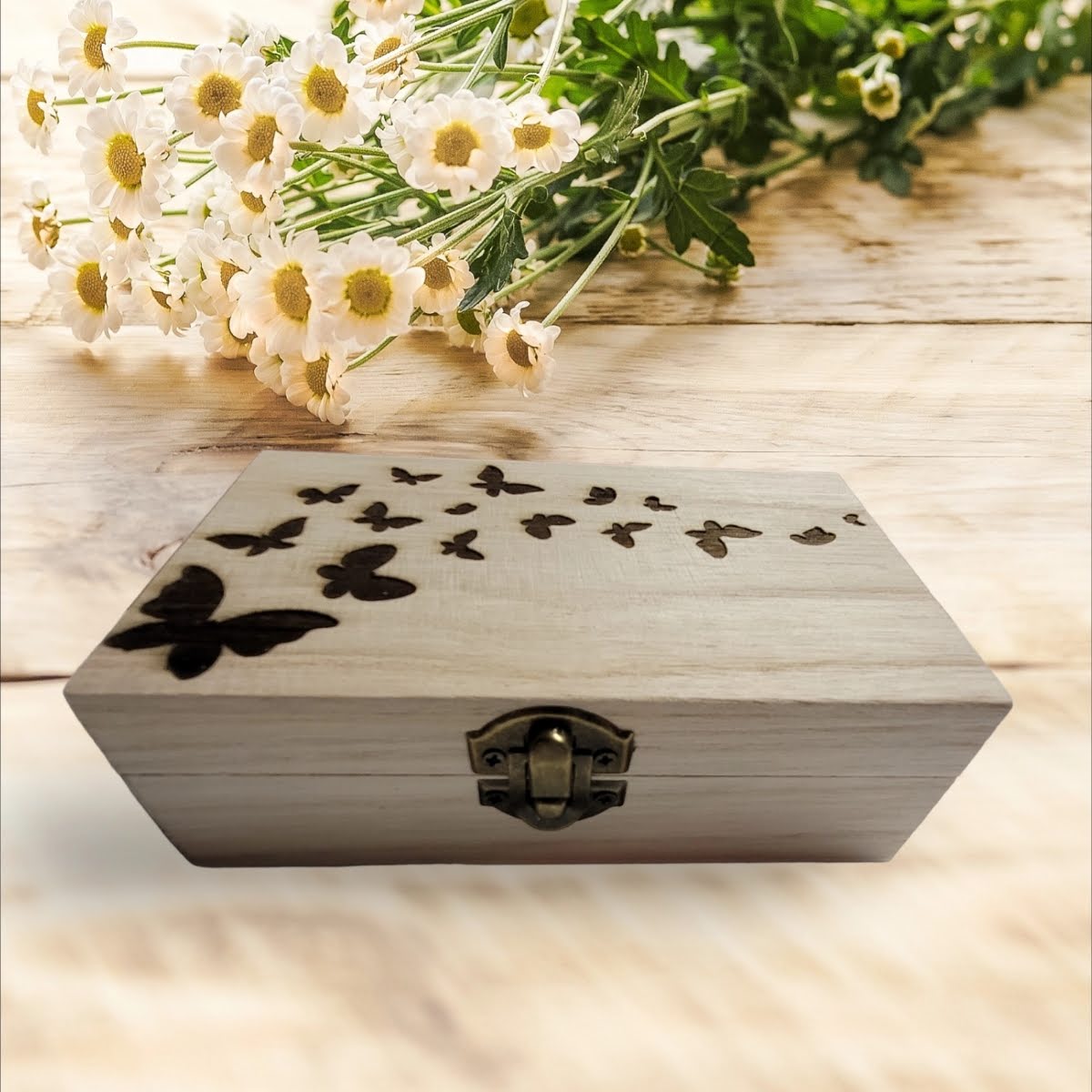 Wooden Keepsake Box- Butterflies