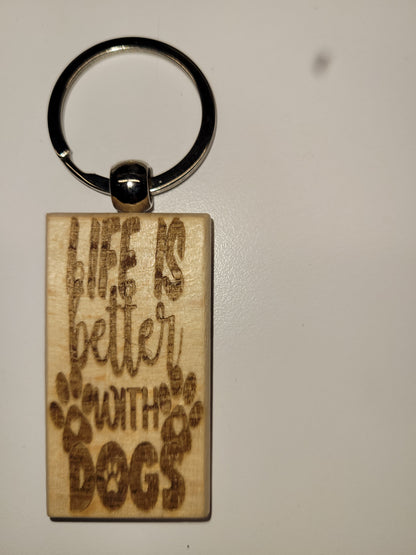 I Love Dogs Keychain