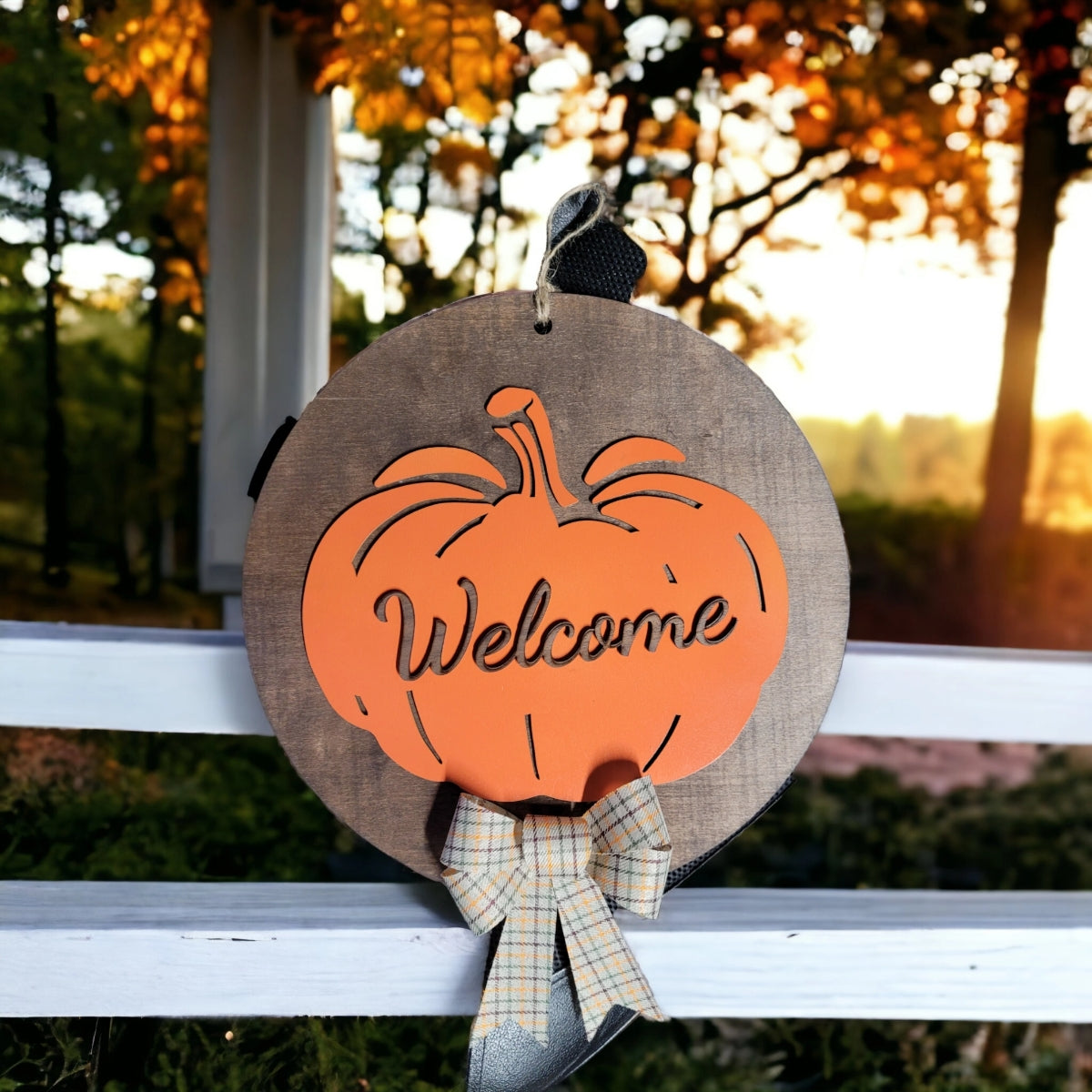 Welcome Pumpkin Sign