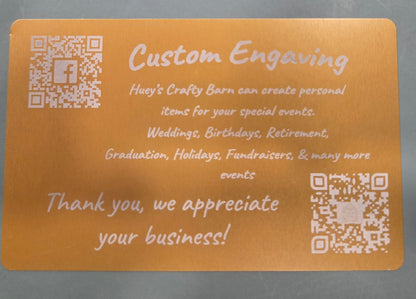 Metal Business Cards-Sample